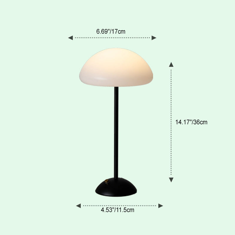 Contemporary Creative Mushroom Shape Iron ABS USB LED Table Lamp For Bedroom