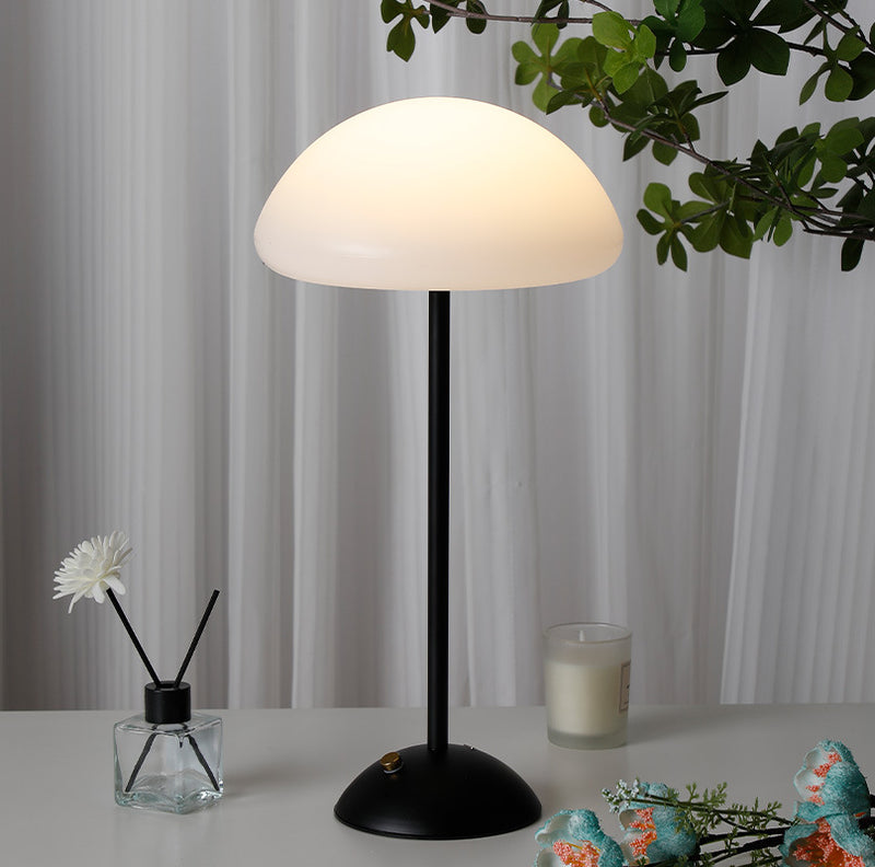 Contemporary Creative Mushroom Shape Iron ABS USB LED Table Lamp For Bedroom