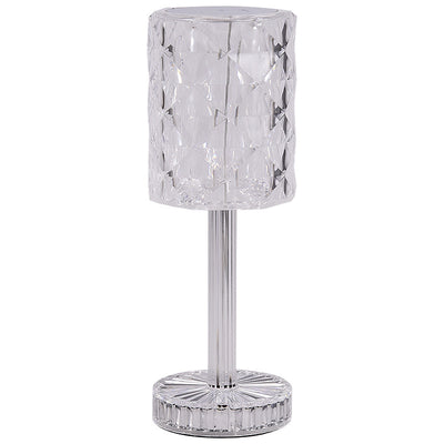 Modern Luxury Rechargeable Cup Shape Rose Shadow PS USB LED Table Lamp For Bedroom