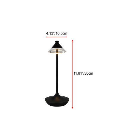 Modern Minimalist USB Rechargeable Spire Aluminum PMMA LED Table Lamp For Bedroom