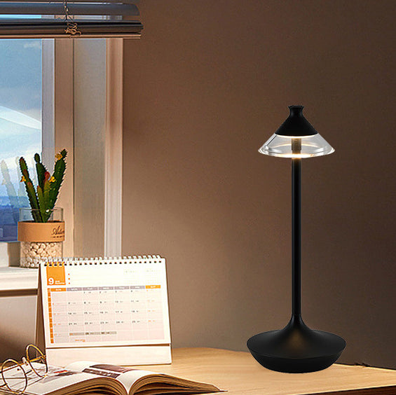 Modern Minimalist USB Rechargeable Spire Aluminum PMMA LED Table Lamp For Bedroom