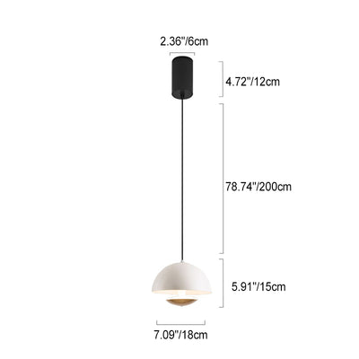 Modern Luxury Hand-Controlled Semi Circular Iron Aluminum LED Pendant Light For Bedroom