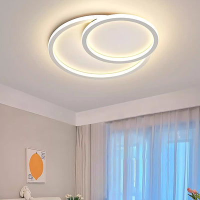 Moderne minimalistische Kreuzung runde ovale Silikon PE LED Deckenleuchte für Schlafzimmer 