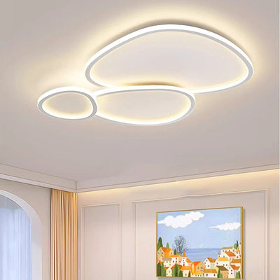 Moderne minimalistische Kreuzung runde ovale Silikon PE LED Deckenleuchte für Schlafzimmer 