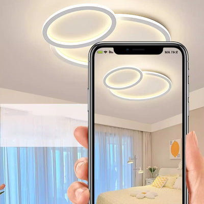 Moderne minimalistische Kreuzung runde ovale Silikon PE LED Deckenleuchte für Schlafzimmer 