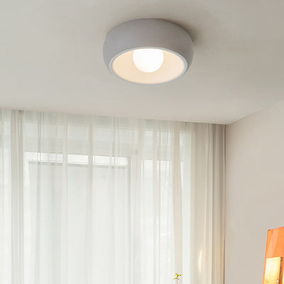 Modern Minimalist Hollow Round Hardware PE LED Flush Mount Ceiling Light For Hallway