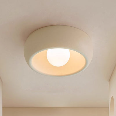 Modern Minimalist Hollow Round Hardware PE LED Flush Mount Ceiling Light For Hallway