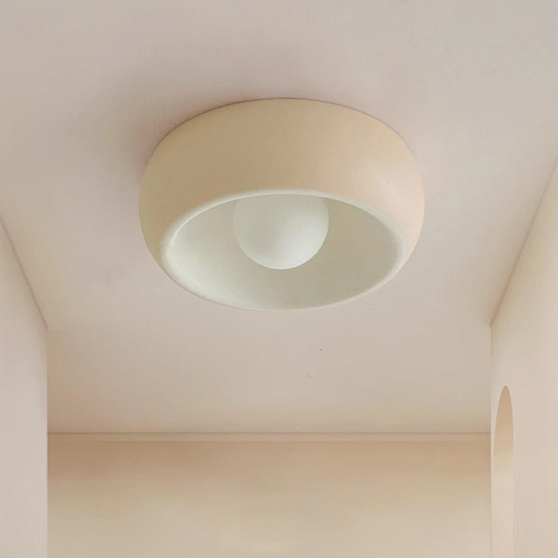 Modern Minimalist Hollow Round Hardware PE LED Flush Mount Ceiling Light For Hallway