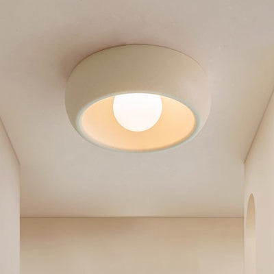 Modern Minimalist Hollow Round Hardware PE LED Flush Mount Ceiling Light For Hallway