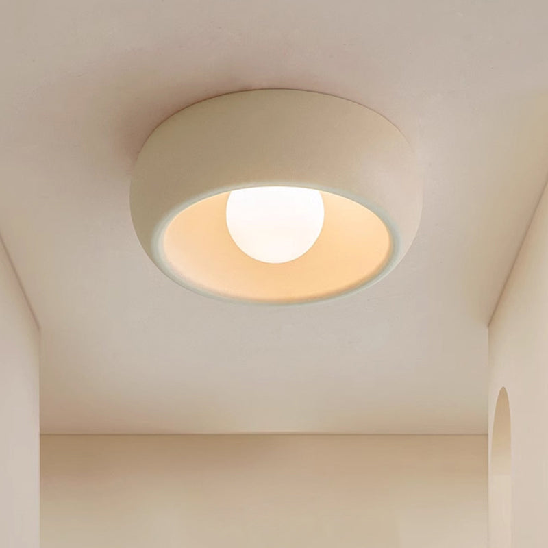 Modern Minimalist Hollow Round Hardware PE LED Flush Mount Ceiling Light For Hallway