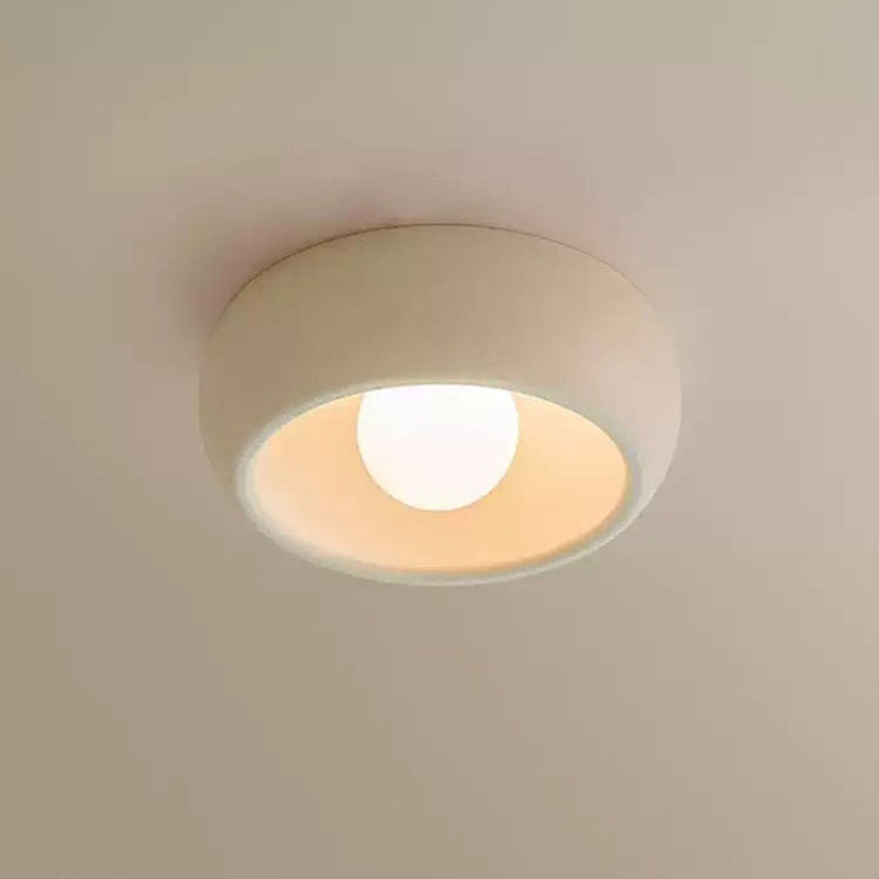 Modern Minimalist Hollow Round Hardware PE LED Flush Mount Ceiling Light For Hallway