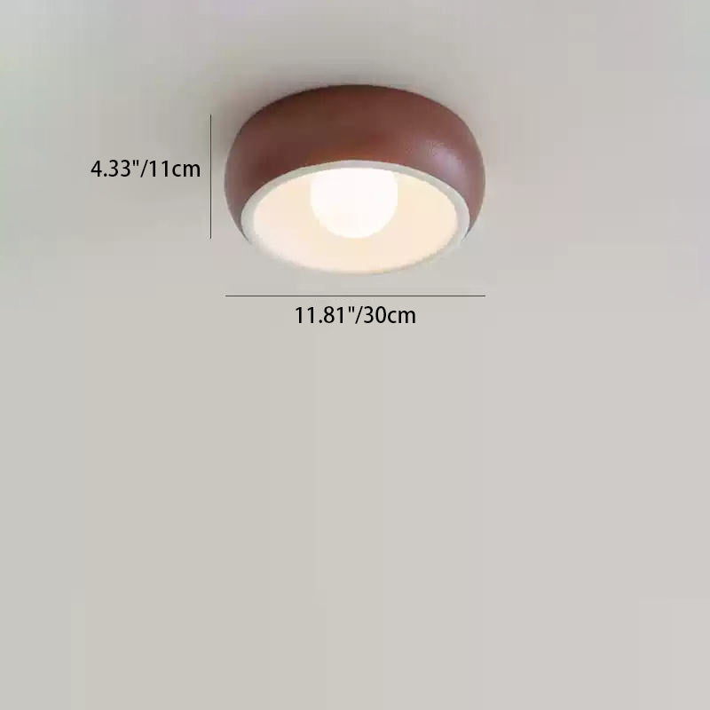 Modern Minimalist Hollow Round Hardware PE LED Flush Mount Ceiling Light For Hallway