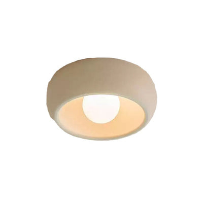 Modern Minimalist Hollow Round Hardware PE LED Flush Mount Ceiling Light For Hallway