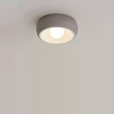 Modern Minimalist Hollow Round Hardware PE LED Flush Mount Ceiling Light For Hallway