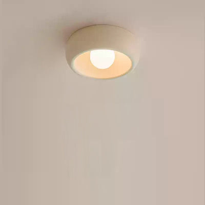 Modern Minimalist Hollow Round Hardware PE LED Flush Mount Ceiling Light For Hallway