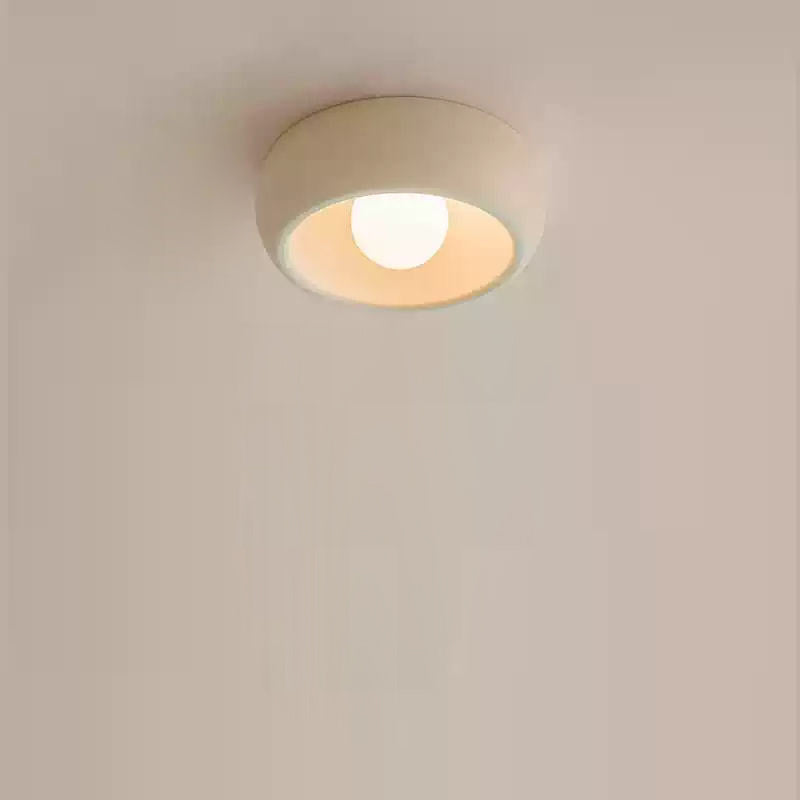 Modern Minimalist Hollow Round Hardware PE LED Flush Mount Ceiling Light For Hallway