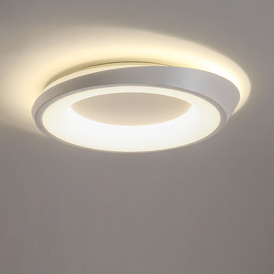 Modern Simplicity Irregular Round Iron Hardware Acrylic LED Semi-Flush Mount Ceiling Light For Bedroom