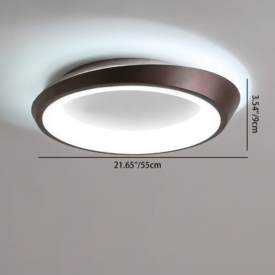 Modern Simplicity Irregular Round Iron Hardware Acrylic LED Semi-Flush Mount Ceiling Light For Bedroom