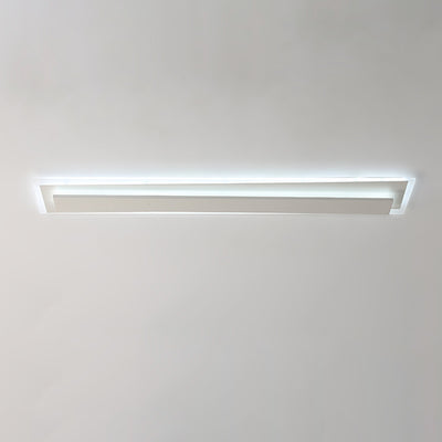 Modern Simplicity Long Strip Acrylic Iron LED Flush Mount Ceiling Light For Living Room