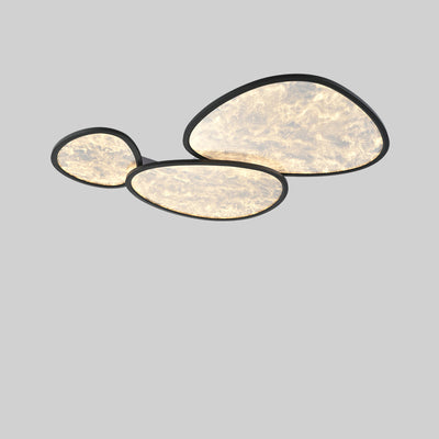 Contemporary Creative Clouds Combination Irregular Oval Aluminum Acrylic LED Flush Mount Ceiling Light For Living Room