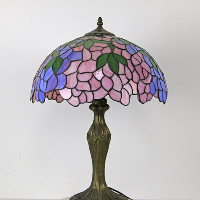 Traditional Tiffany Dome Resin Colorful Glass 2-Light Table Lamp For Living Room