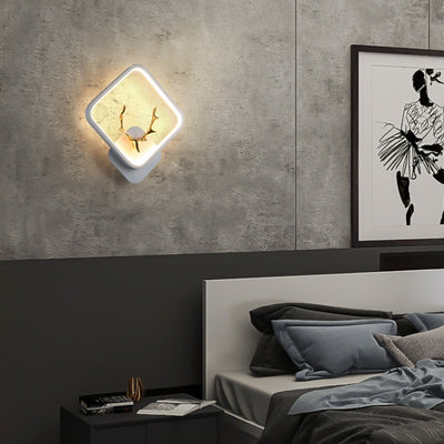 Contemporary Creative Round Square Antler Iron Plastic Silicone LED Wall Sconce Lamp For Bedroom