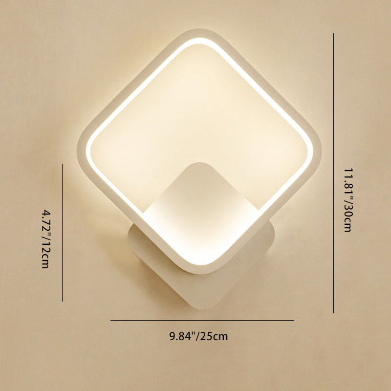 Contemporary Creative Round Square Antler Iron Plastic Silicone LED Wall Sconce Lamp For Bedroom