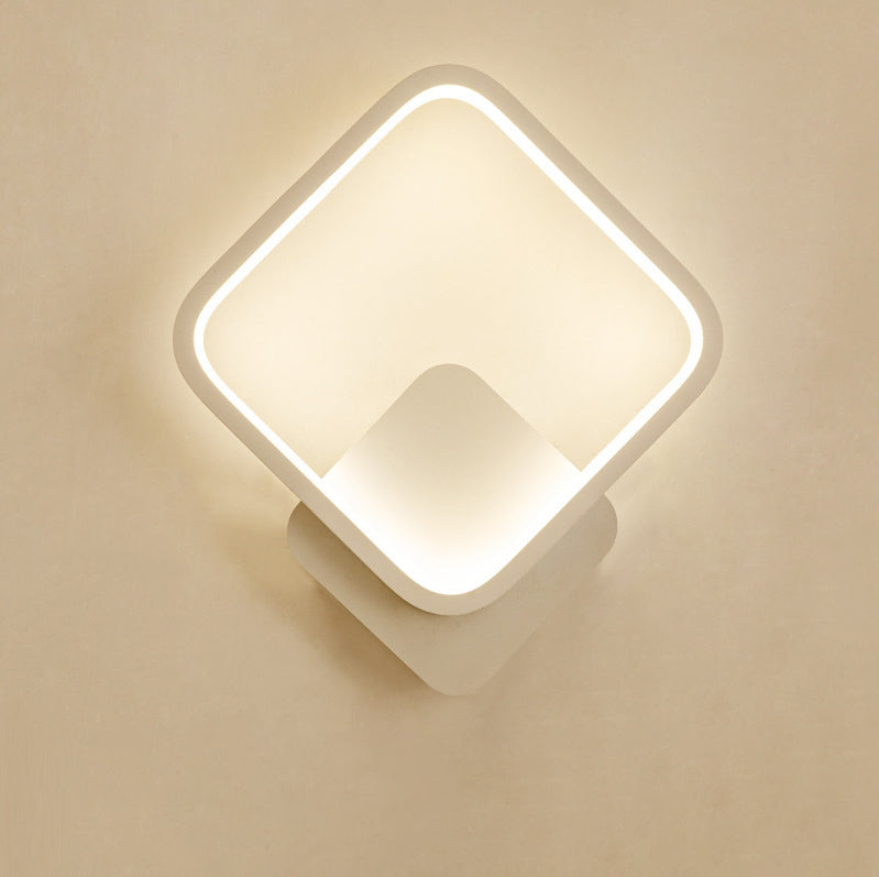 Contemporary Creative Round Square Antler Iron Plastic Silicone LED Wall Sconce Lamp For Bedroom