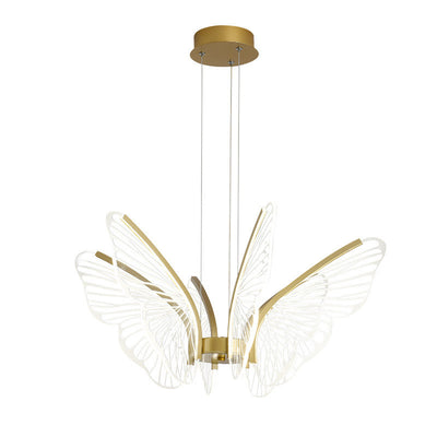 Contemporary Creative Butterfly Acrylic Aluminum Iron LED Pendant Light For Bedroom