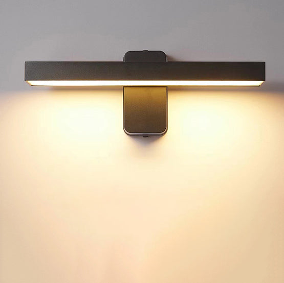 Modern Minimalist Waterproof Rectangular Swivel Head Aluminum Acrylic LED Wall Sconce Lamp For Outdoor