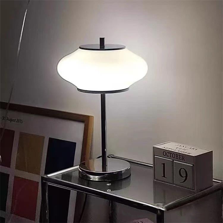 Modern Mid-century UFO Shaped Iron Glass LED Table Lamp For Living Room