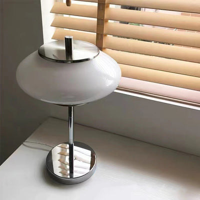 Modern Mid-century UFO Shaped Iron Glass LED Table Lamp For Living Room