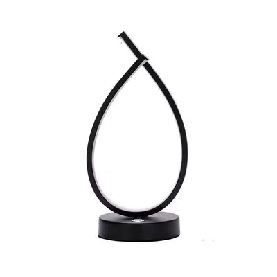 Modern Minimalist Water Drops Spiral Aluminum Silicone USB LED Table Lamp For Bedroom