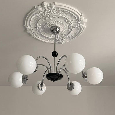 Contemporary Retro Iron Glass Branch Shaped Magic Bean 3/5/6/8-Light Chandeliers For Living Room