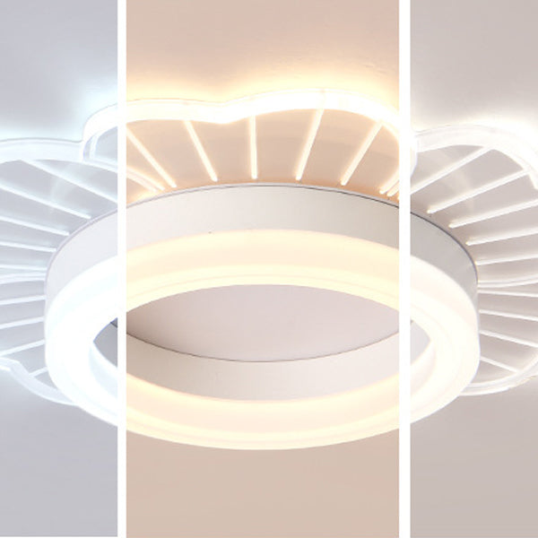 Contemporary Nordic Round Flower Iron Acrylic LED Flush Mount Ceiling Light For Hallway