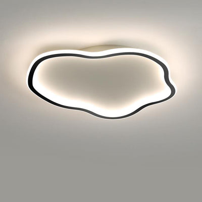 Modern Simplicity Cloud Shape Iron Acrylic LED Semi-Flush Mount Ceiling Light For Bedroom