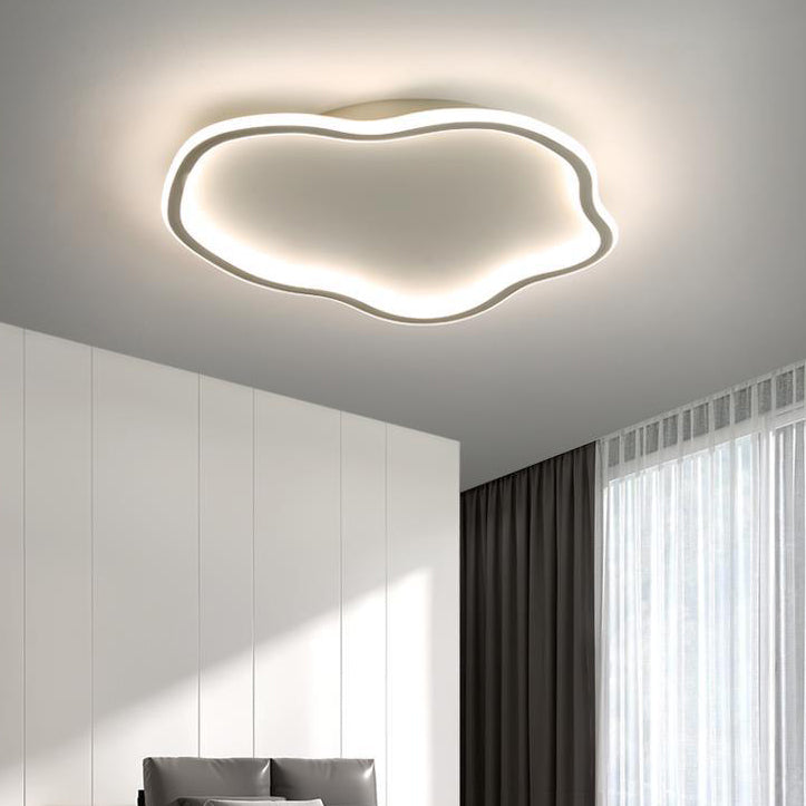 Modern Simplicity Cloud Shape Iron Acrylic LED Semi-Flush Mount Ceiling Light For Bedroom