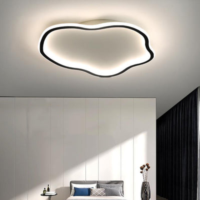 Modern Simplicity Cloud Shape Iron Acrylic LED Semi-Flush Mount Ceiling Light For Bedroom