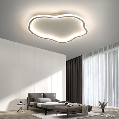 Modern Simplicity Cloud Shape Iron Acrylic LED Semi-Flush Mount Ceiling Light For Bedroom