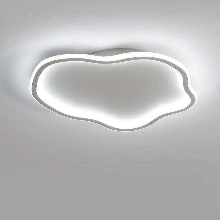 Modern Simplicity Cloud Shape Iron Acrylic LED Semi-Flush Mount Ceiling Light For Bedroom