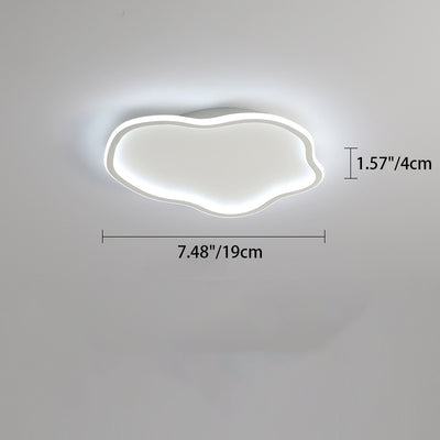 Modern Simplicity Cloud Shape Iron Acrylic LED Semi-Flush Mount Ceiling Light For Bedroom