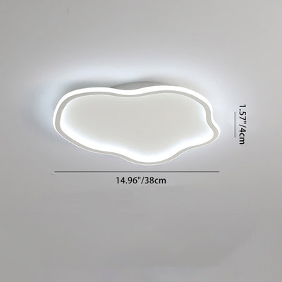 Modern Simplicity Cloud Shape Iron Acrylic LED Semi-Flush Mount Ceiling Light For Bedroom