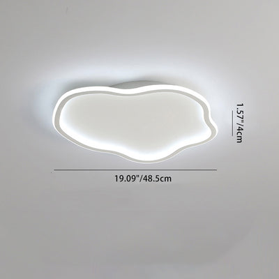 Modern Simplicity Cloud Shape Iron Acrylic LED Semi-Flush Mount Ceiling Light For Bedroom