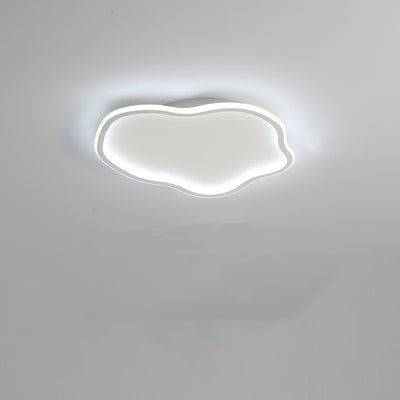 Modern Simplicity Cloud Shape Iron Acrylic LED Semi-Flush Mount Ceiling Light For Bedroom