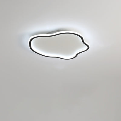 Modern Simplicity Cloud Shape Iron Acrylic LED Semi-Flush Mount Ceiling Light For Bedroom