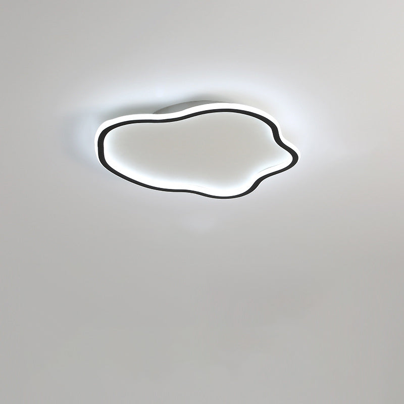 Modern Simplicity Cloud Shape Iron Acrylic LED Semi-Flush Mount Ceiling Light For Bedroom