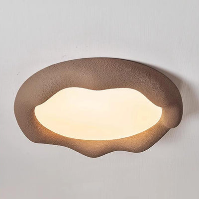 Contemporary Nordic Cloud Shape Iron Fiberglass Acrylic LED Flush Mount Ceiling Light For Bedroom