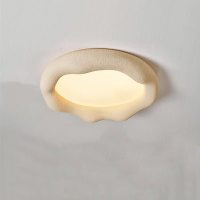 Contemporary Nordic Cloud Shape Iron Fiberglass Acrylic LED Flush Mount Ceiling Light For Bedroom