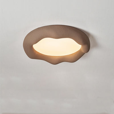 Contemporary Nordic Cloud Shape Iron Fiberglass Acrylic LED Flush Mount Ceiling Light For Bedroom