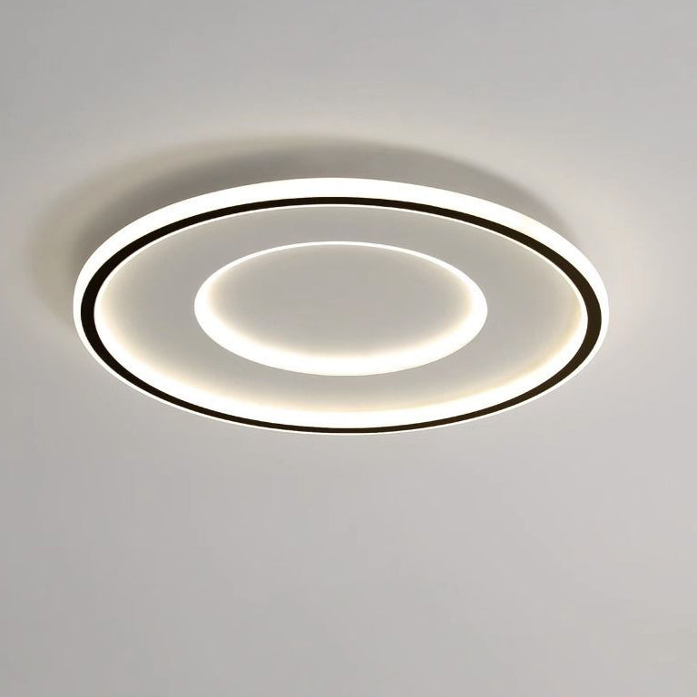 Modern Minimalist Round Acrylic Iron LED Flush Mount Ceiling Light For Bedroom